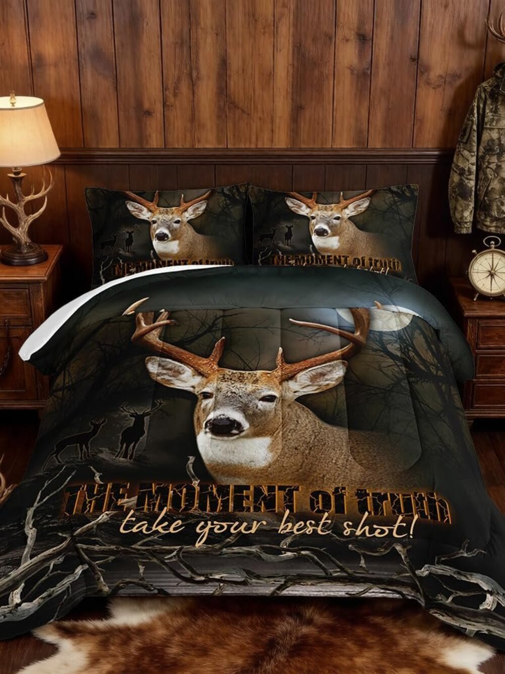 Deer Comforter Forest Hunting Bedding Sets For Teen Boys Mens Bedroom Essentials